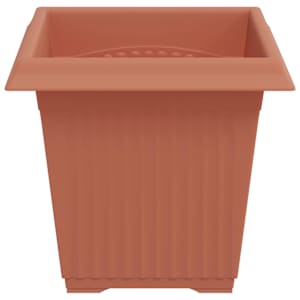 Čtvercový květináč 6 pcs Cihlově červená 16 x 16 x 14 cm Plast - obrázek 6