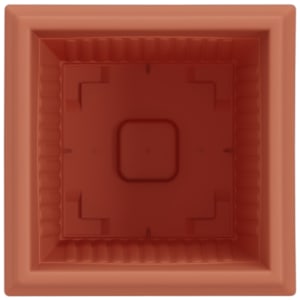 Čtvercový květináč 6 pcs Cihlově červená 16 x 16 x 14 cm Plast - obrázek 7
