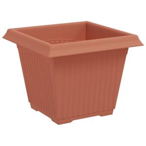 Čtvercový květináč 6 pcs Cihlově červená 33 x 33 x 26 cm Plast - obrázek 5