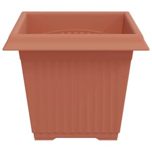 Čtvercový květináč 6 pcs Cihlově červená 33 x 33 x 26 cm Plast - obrázek 6