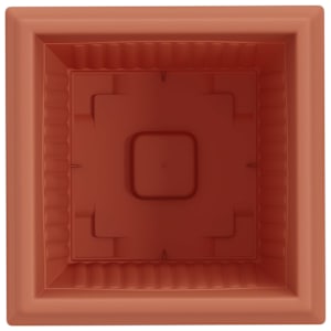 Čtvercový květináč 6 pcs Cihlově červená 33 x 33 x 26 cm Plast - obrázek 7