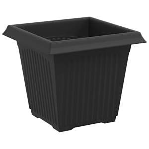 Čtvercový květináč 6 pcs Černá 16 x 16 x 14 cm Plast - obrázek 5