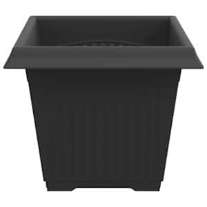 Čtvercový květináč 6 pcs Černá 33 x 33 x 26 cm Plast - obrázek 6
