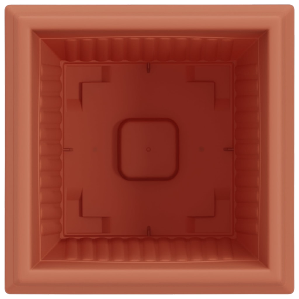 Kvadratna cvetlična posoda 24 pcs Kamnito rdeča 20 x 20 x 16 cm - slika 7