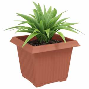 Čtvercový květináč 24 pcs Cihlově červená 23 x 23 x 17,5 cm - obrázek 3