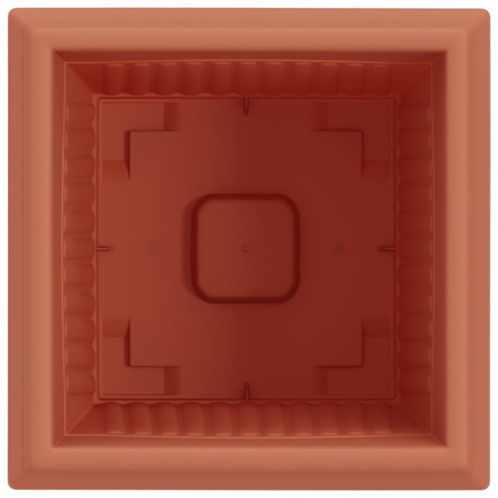 Kvadratna cvetlična posoda 24 pcs Kamnito rdeča Plastika - slika 7