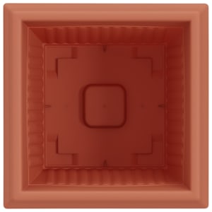 Čtvercový květináč 24 pcs Cihlově červená 28,5 x 28,5 x 22 cm - obrázek 7