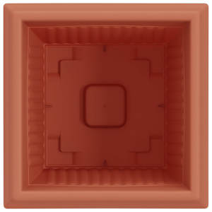 Čtvercový květináč 24 pcs Cihlově červená 33 x 33 x 26 cm Plast - obrázek 7
