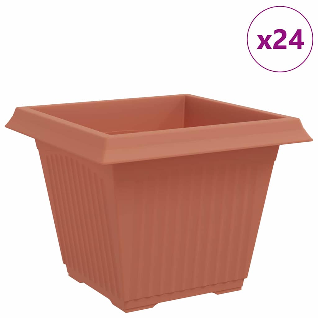 Vază pătrată pentru flori 24 pcs Roșu cărămidă [1]