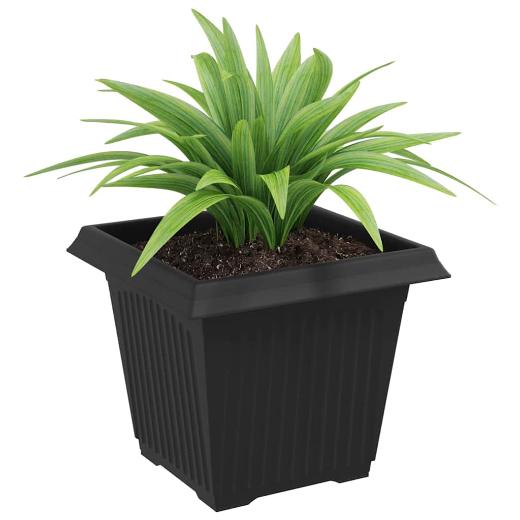 Vierkante Bloempot 24 pcs Zwart 20 x 20 x 16 cm Kunststof image 3