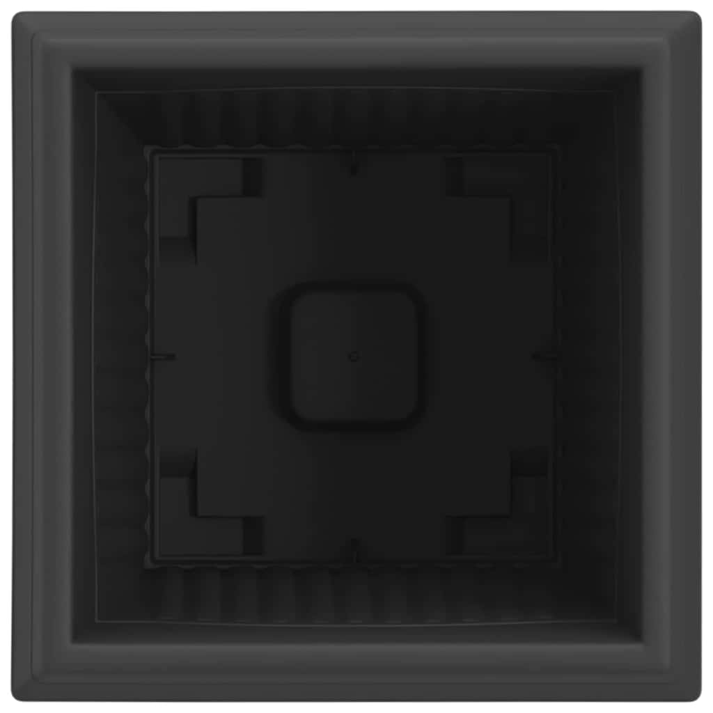 Kvadratna cvetlična posoda 24 pcs Črna 28,5 x 28,5 x 22 cm - slika 7