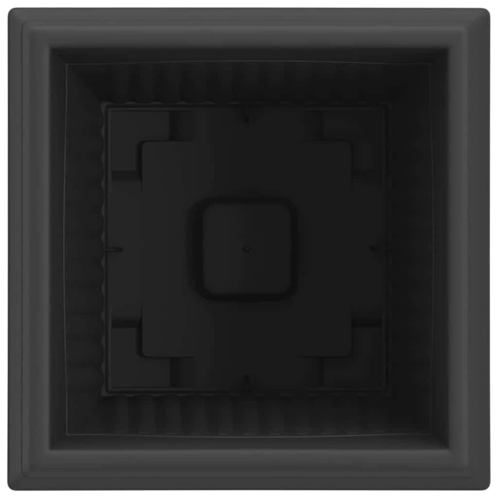Vază pătrată pentru flori 24 pcs Negru 43 x 43 x 33.5 cm [6]