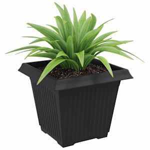 Čtvercový květináč 24 pcs Černá 38 x 38 x 30 cm Plast - obrázek 3