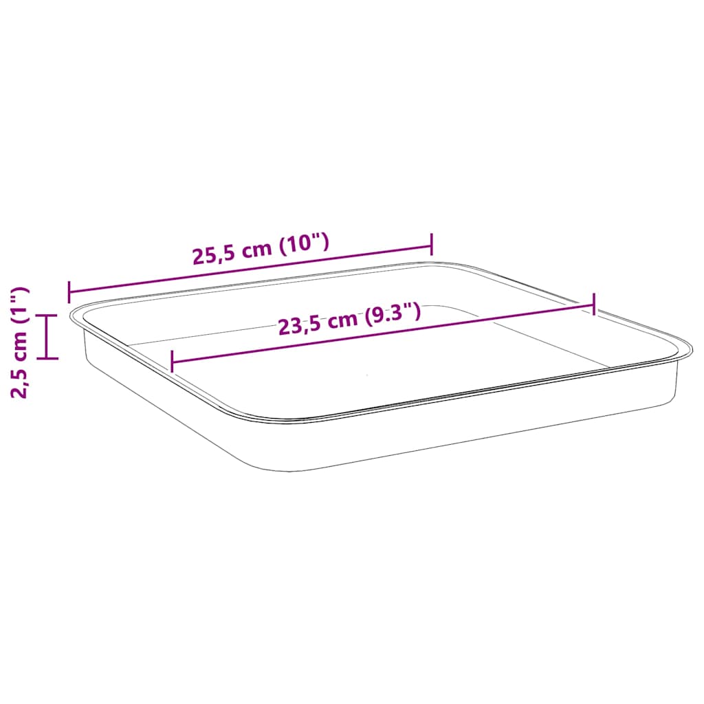 Vierkante Bloemenschotel 6 pcs Baksteenrood Kunststof image 10
