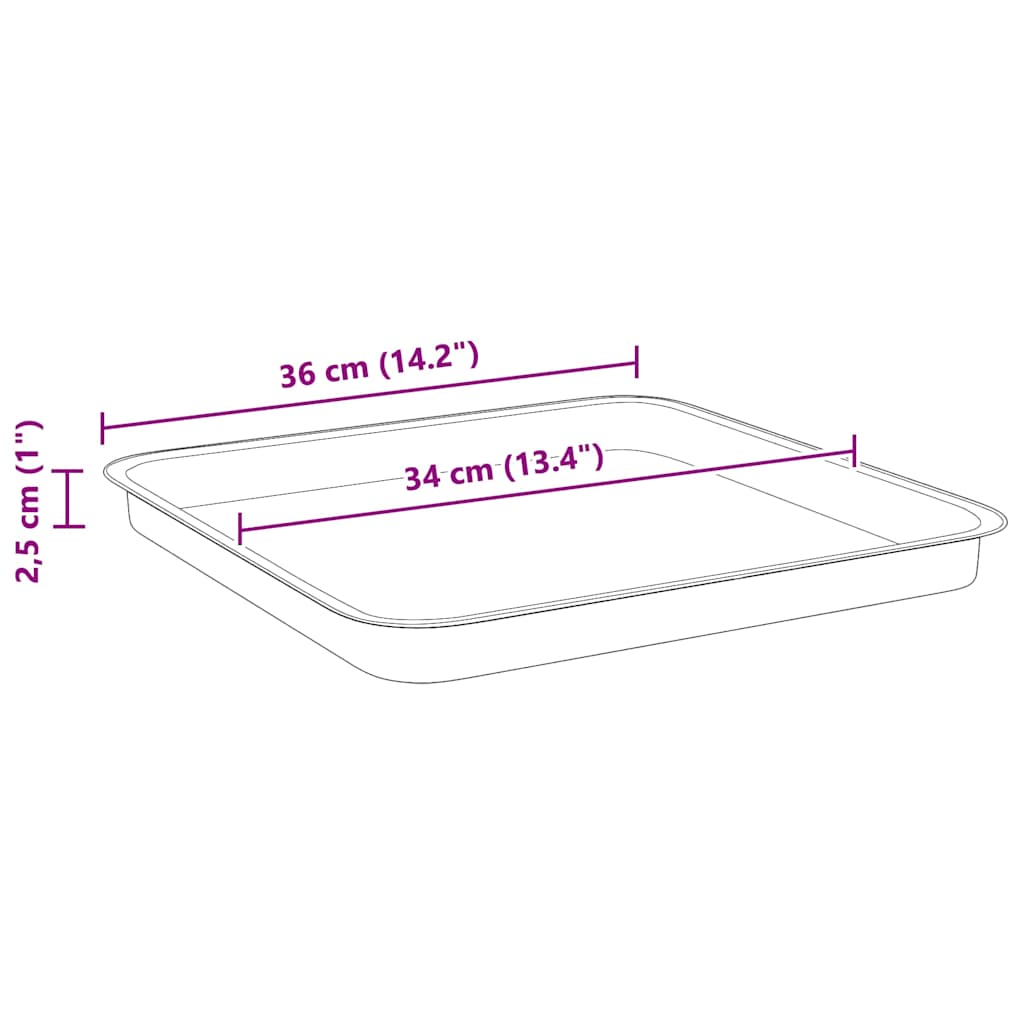 Vierkante Bloemenschotel 6 pcs Baksteenrood 36 x 36 x 2.5 cm image 10