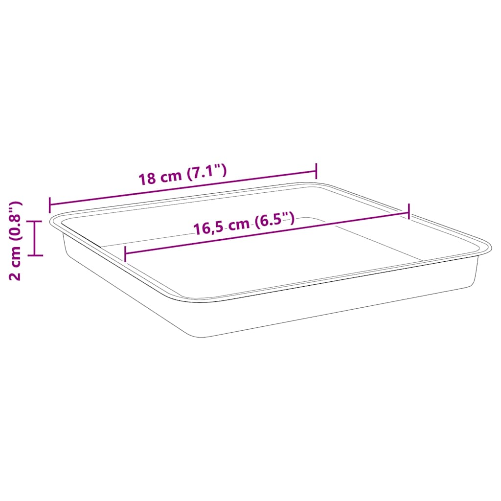 Vierkante Bloemenschotel 24 pcs Baksteenrood 18 x 18 x 2 cm image 10