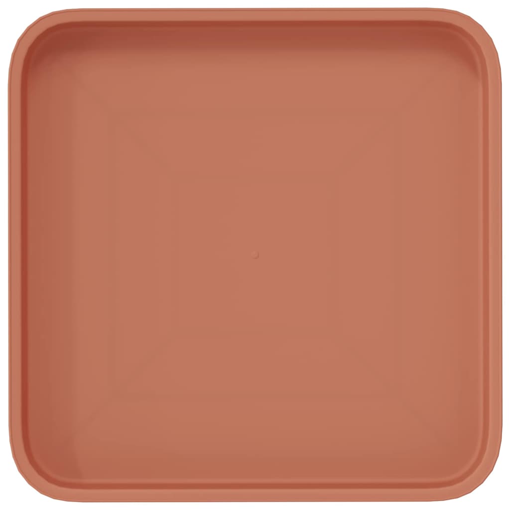 Vierkante Bloemenschotel 24 pcs Baksteenrood Kunststof image 7