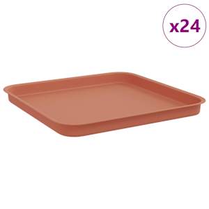 Čtvercový květinový tác 24 pcs Cihlově červená 32 x 32 x 2,5 cm - obrázek 2