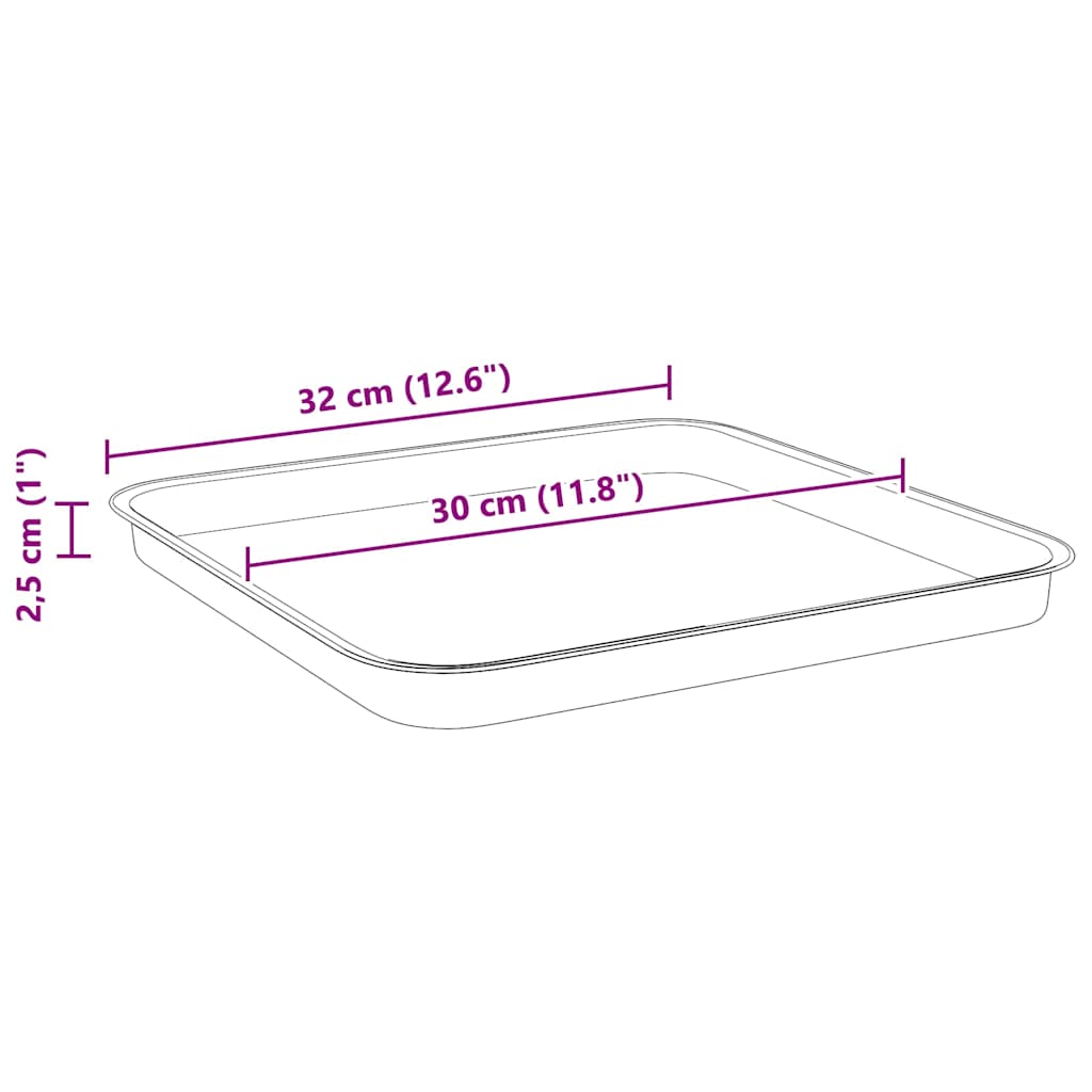 Vierkante Bloemenschotel 24 pcs Baksteenrood 32 x 32 x 2,5 cm image 10