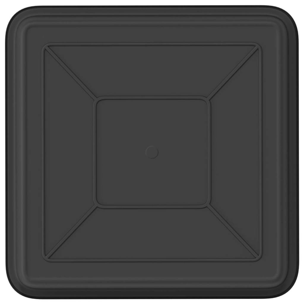 Vierkante Bloemenschotel 24 pcs Zwart 18 x 18 x 2 cm Kunststof image 6