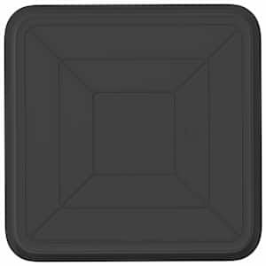 Čtvercový květinový tác 24 pcs Černá 36 x 36 x 2.5 cm Plast - obrázek 6