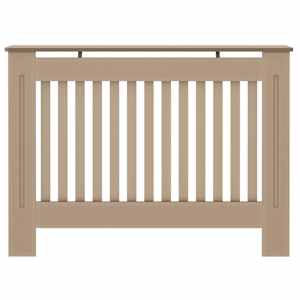 Kryt radiátoru 2 pcs Hnědá 112 x 19 x 81,5 cm Kompozitní dřevo - obrázek 5