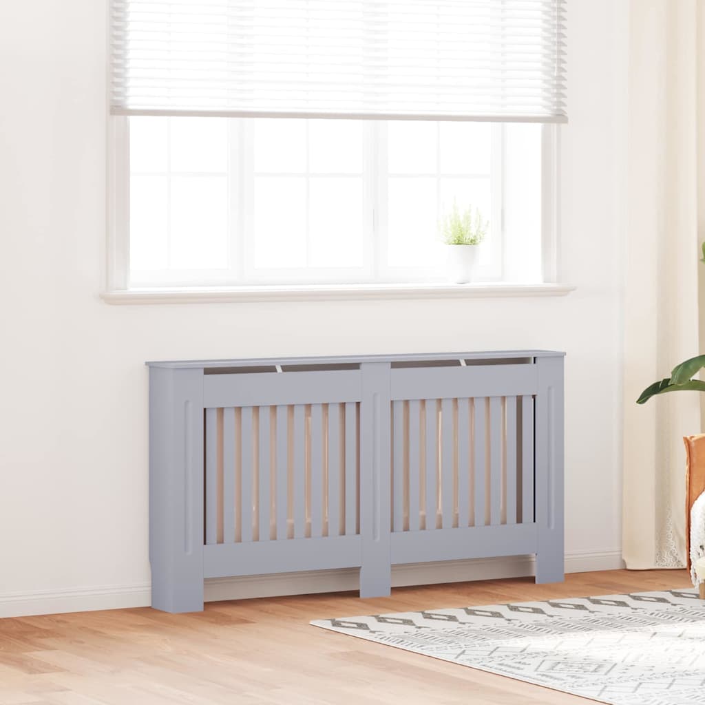vidaXL Capac pentru radiator 2 pcs Gri 152 x 19 x 81.5 cm