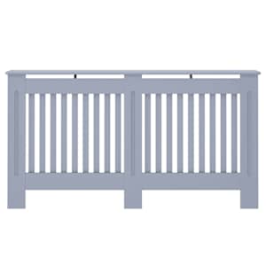 Kryt radiátoru 2 pcs Šedá 152 x 19 x 81,5 cm Kompozitní dřevo - obrázek 5