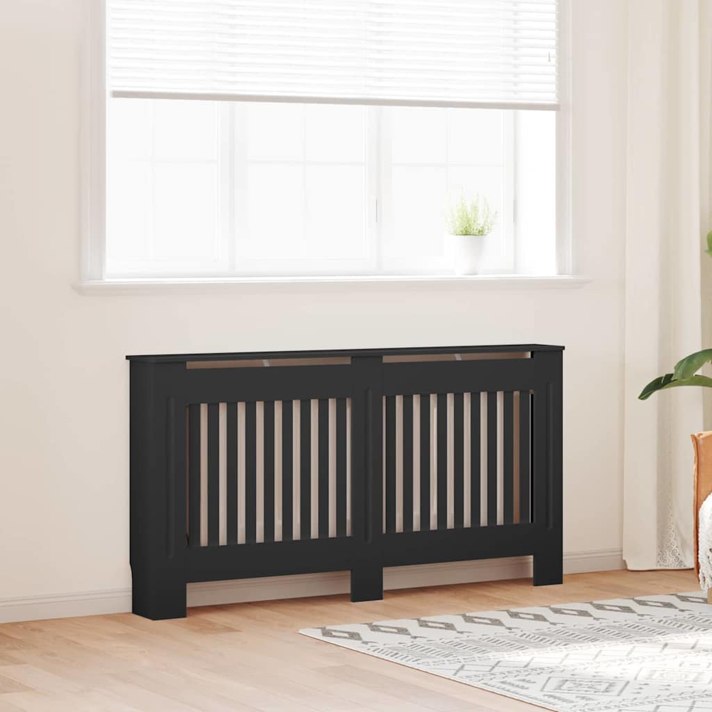 vidaXL Capac pentru radiator 2 pcs Negru 152 x 19 x 81.5 cm