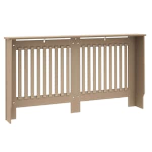 Kryt radiátoru 2 pcs Hnědá 152 x 19 x 81,5 cm Kompozitní dřevo - obrázek 7