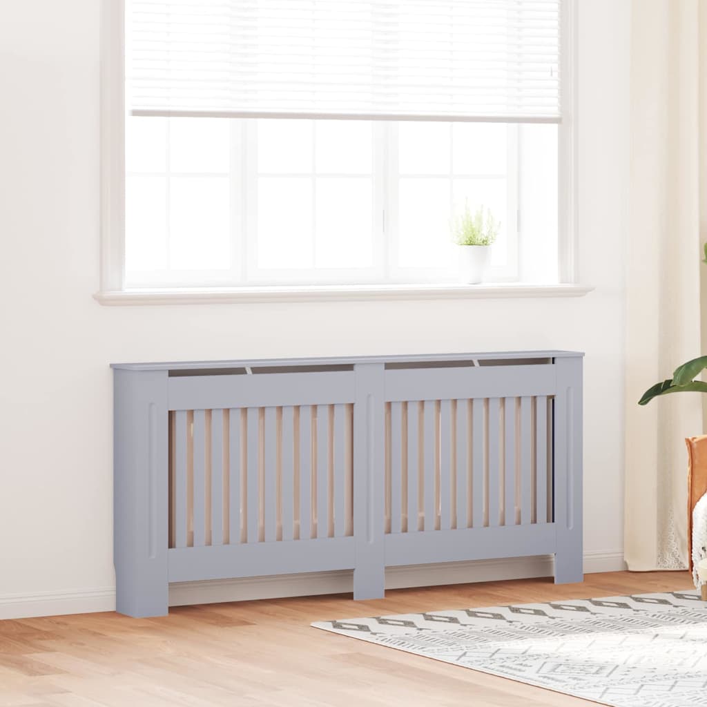 vidaXL Capac pentru radiator 2 pcs Gri 172 x 19 x 81.5 cm