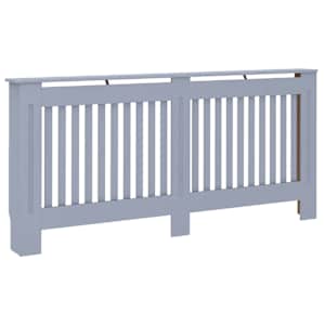 Kryt radiátoru 2 pcs Šedá 172 x 19 x 81,5 cm Kompozitní dřevo - obrázek 4