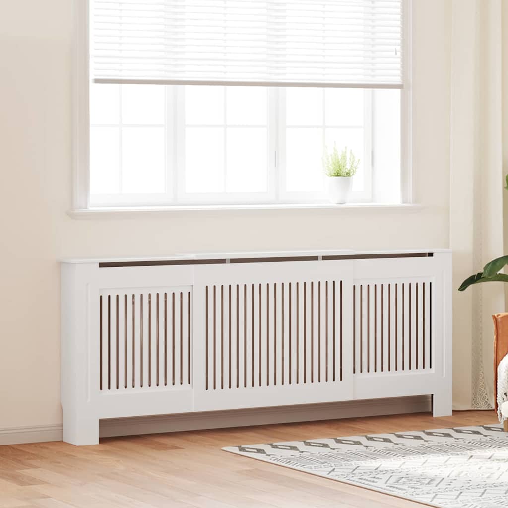 vidaXL Capac pentru radiator 2 pcs Alb (142-205) x 20.5 x 81.5 cm