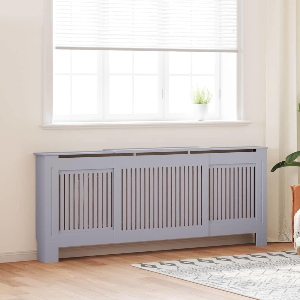 vidaXL Capac pentru radiator 2 pcs Gri (142-205) x 20.5 x 81.5 cm