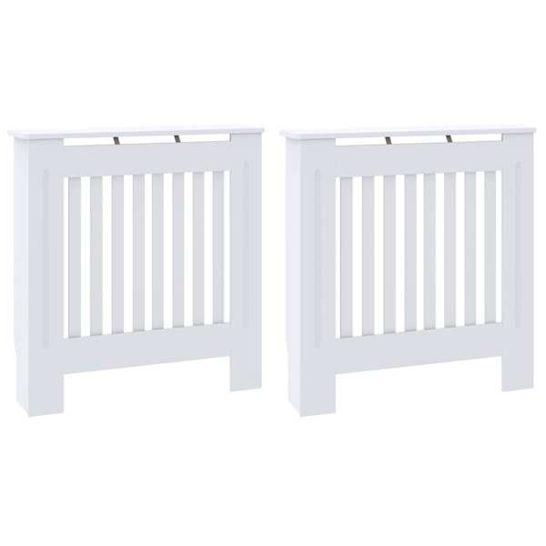 vidaXL Radiaatori kate 2 tk Valge 78 x 19 x 81,5 cm Tehispuit