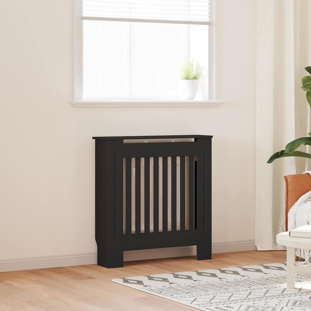 vidaXL Capac pentru radiator 2 pcs Negru 78 x 19 x 81.5 cm
