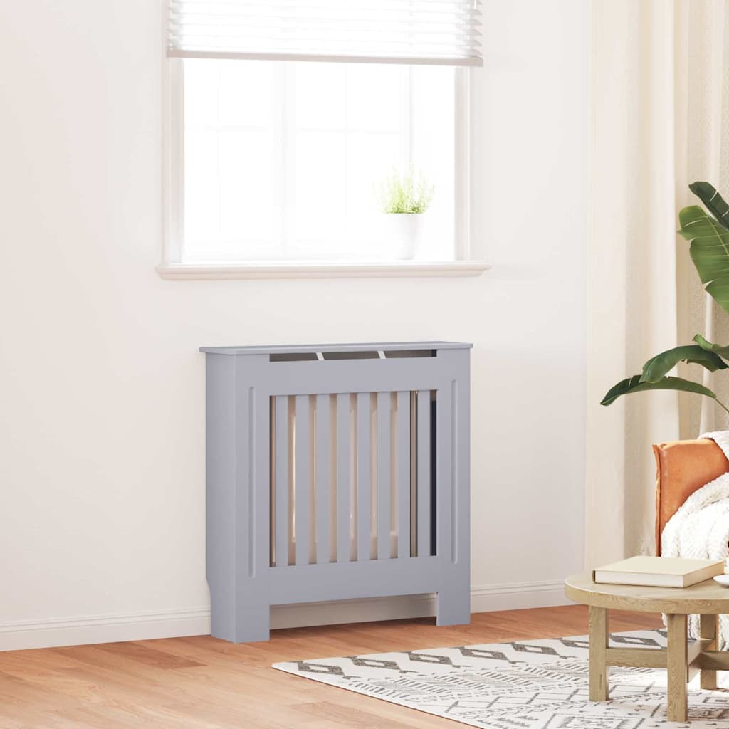 vidaXL Capac pentru radiator 2 pcs Gri 78 x 19 x 81.5 cm Lemn compozit