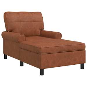vidaXL Chaise Lounge Pruun Kunstnahk 91 x 157 x 91 cm