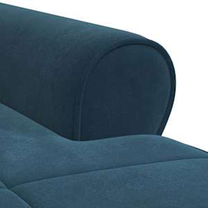 Chaise Lounge s polštářem Modrá 91 x 157 x 91 cm samet - obrázek 8