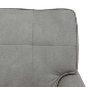 Chaise Lounge s polštářem Světle šedá 91 x 157 x 91 cm samet - obrázek 9