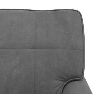 Chaise Lounge s polštářem Tmavě šedá 91 x 157 x 91 cm samet - obrázek 9