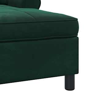 Chaise Lounge s polštářem Tmavě zelená 91 x 157 x 91 cm samet - obrázek 7