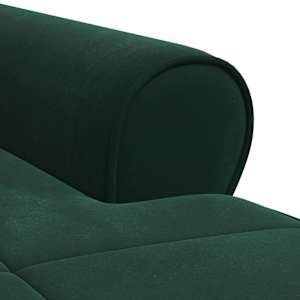 Chaise Lounge s polštářem Tmavě zelená 91 x 157 x 91 cm samet - obrázek 8