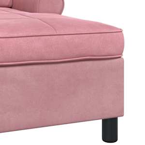 Chaise Lounge s polštářem Růžová 91 x 157 x 91 cm samet - obrázek 7