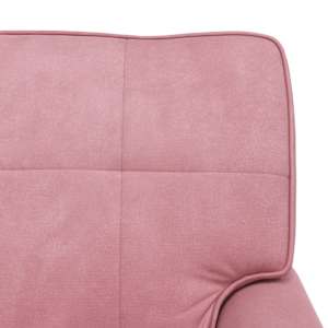 Chaise Lounge s polštářem Růžová 91 x 157 x 91 cm samet - obrázek 9