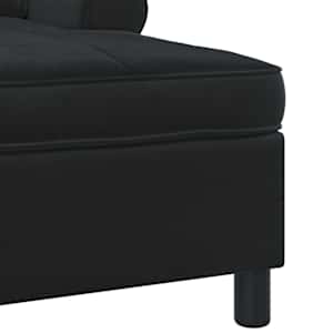 Chaise Lounge s polštářem Černý 91 x 157 x 91 cm samet - obrázek 7