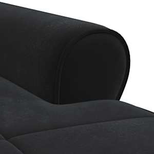 Chaise Lounge s polštářem Černý 91 x 157 x 91 cm samet - obrázek 8