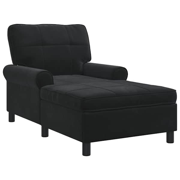 vidaXL Chaise Lounge Must Samet 91 x 157 x 91 cm