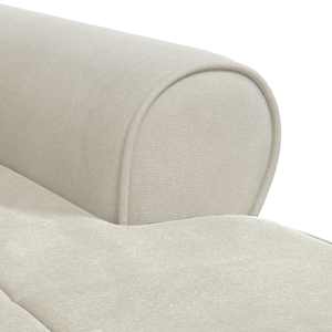 Chaise Lounge s polštářem Krémová 91 x 157 x 91 cm samet - obrázek 8