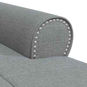 Chaise Lounge s polštářem Světle šedá 91 x 157 x 91 cm textil - obrázek 8